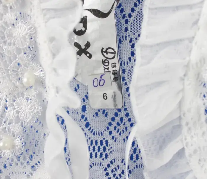 White Embroidered Lace T-Shirt for Girls 2020 Summer — feature 7