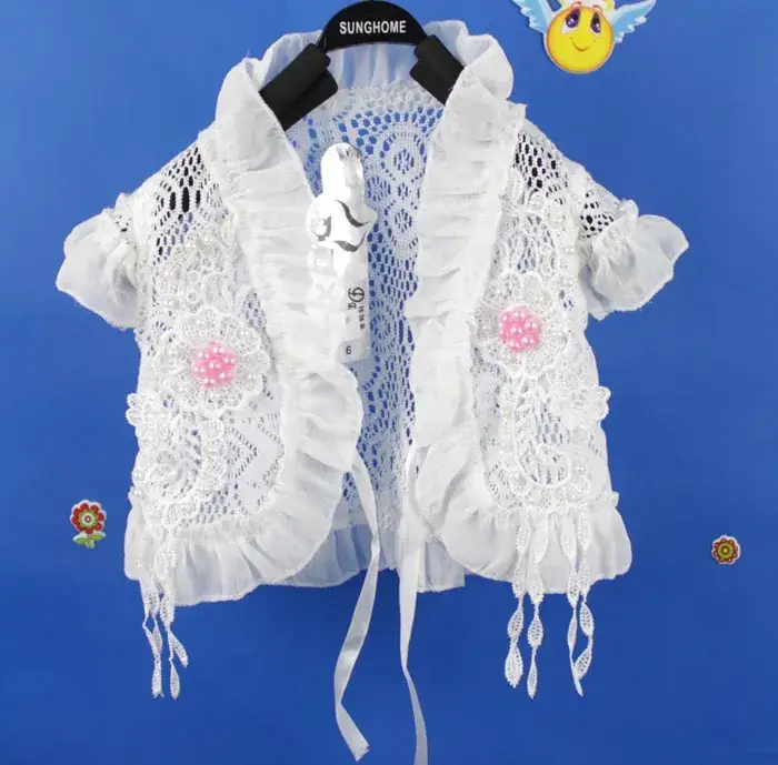 White Embroidered Lace T-Shirt for Girls 2020 Summer - Image 3