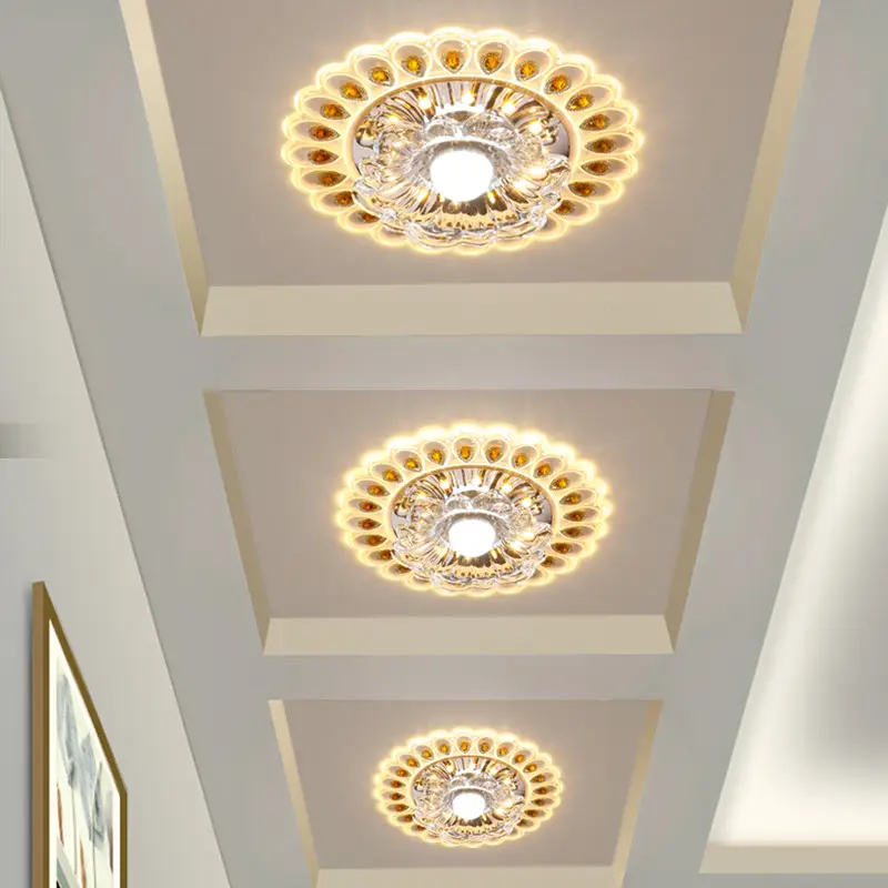 New Colorful LED Crystal Ceiling Lights Modern Corridor Decor - Image 10
