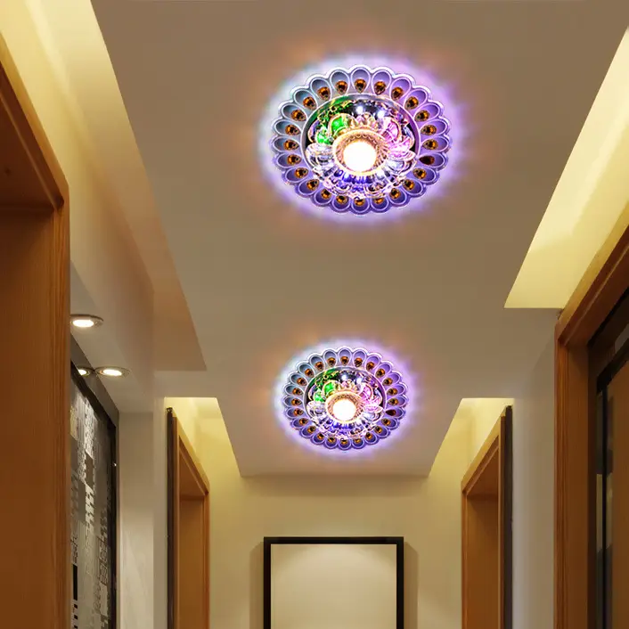 New Colorful LED Crystal Ceiling Lights Modern Corridor Decor - Image 11