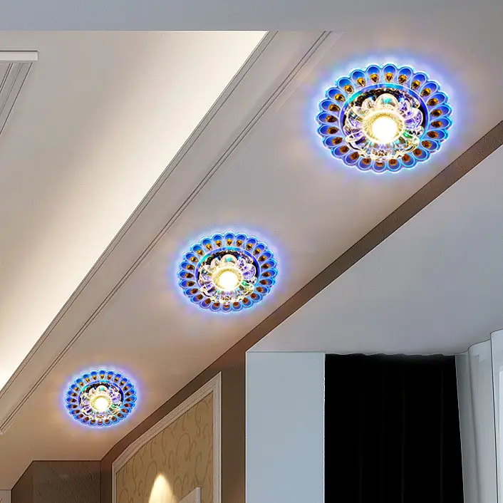 New Colorful LED Crystal Ceiling Lights Modern Corridor Decor - Image 12