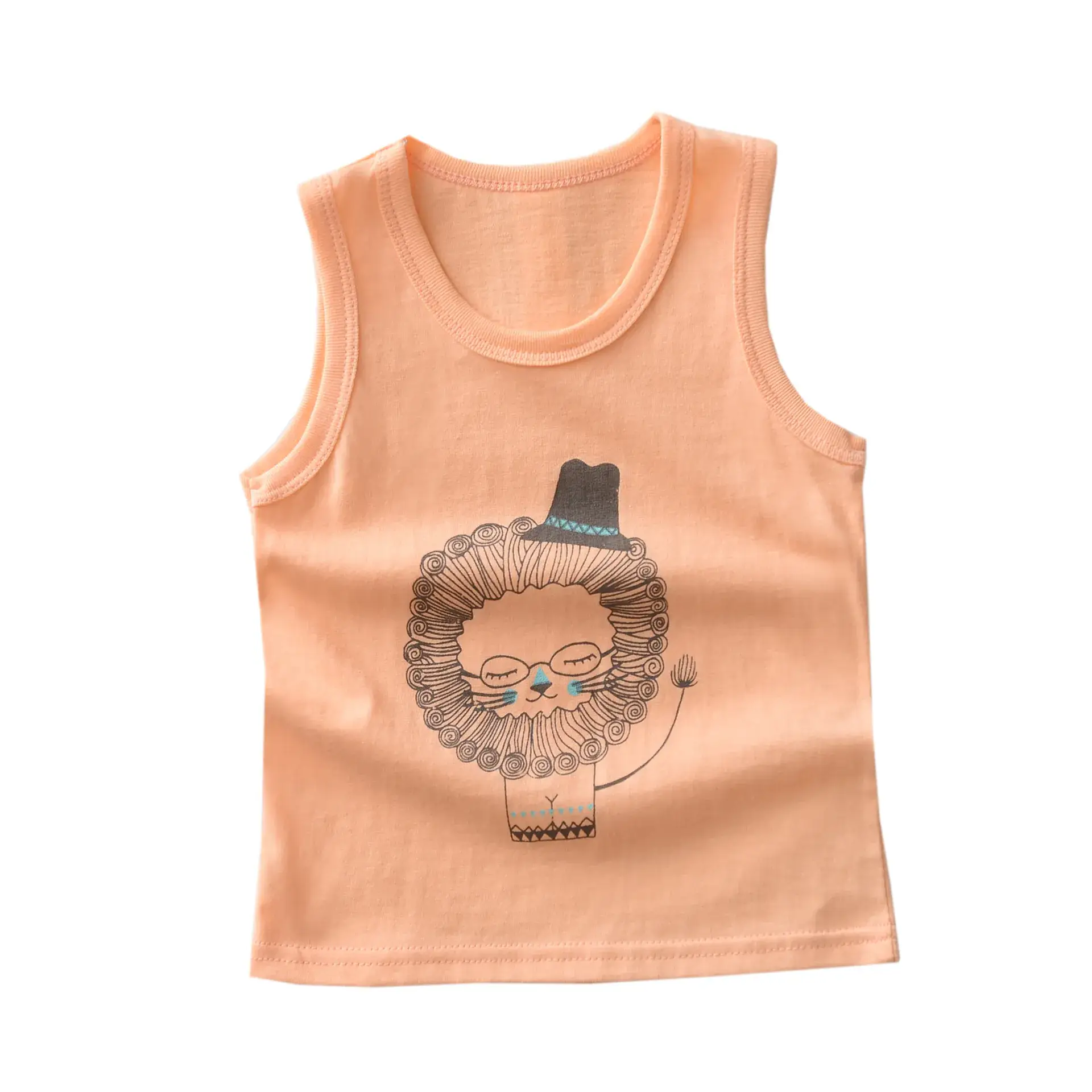 Cotton Knitted Cuckoo Hat Vest for Boys Girls White