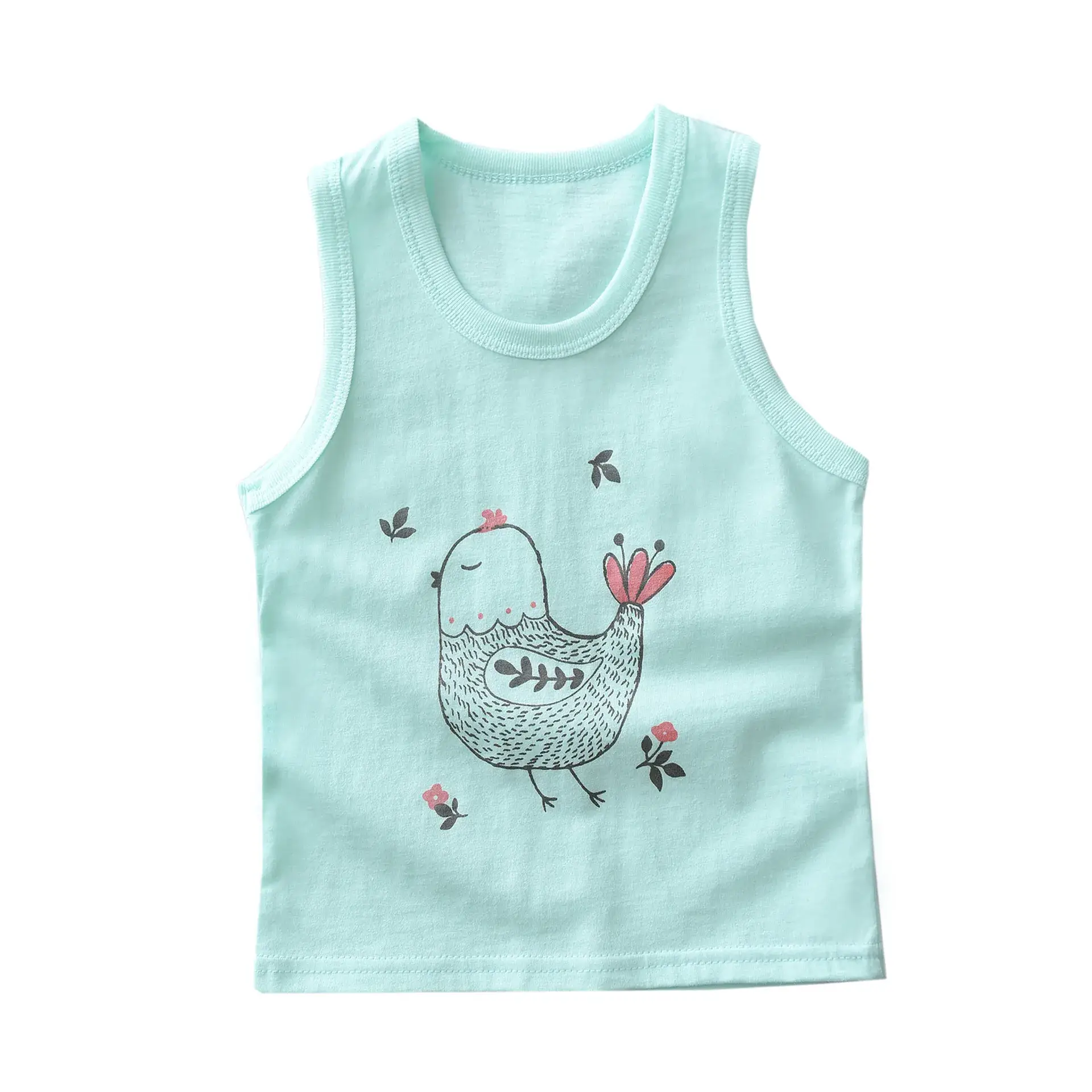 Cotton Knitted Cuckoo Hat Vest for Boys Girls White