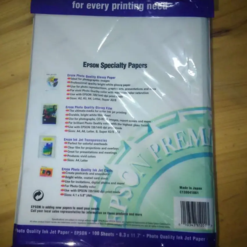 Suitable for Hospital Epson Printing 160g 135Ga4 Thin Single-Sided High-Gloss Photo Paper Inkjet Photo Paper