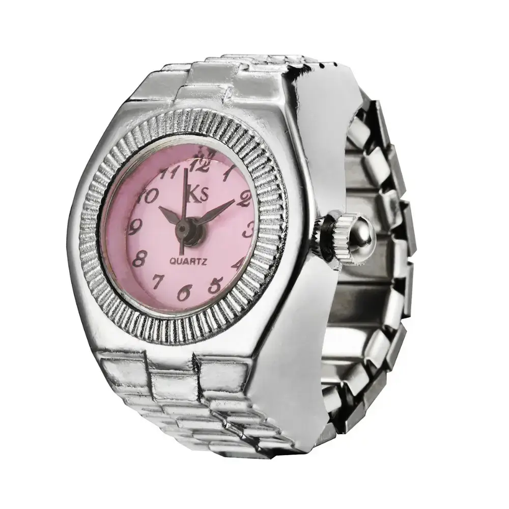 Fashion Men Women Retro Couple Ring Quartz Watch Ring Wholesale J-008 Diamond - Image 5
