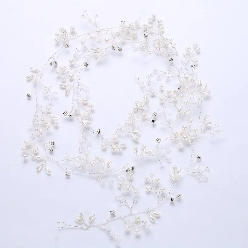 European & American Hair Band with Pearl Embellishment for Weddings - Image 4