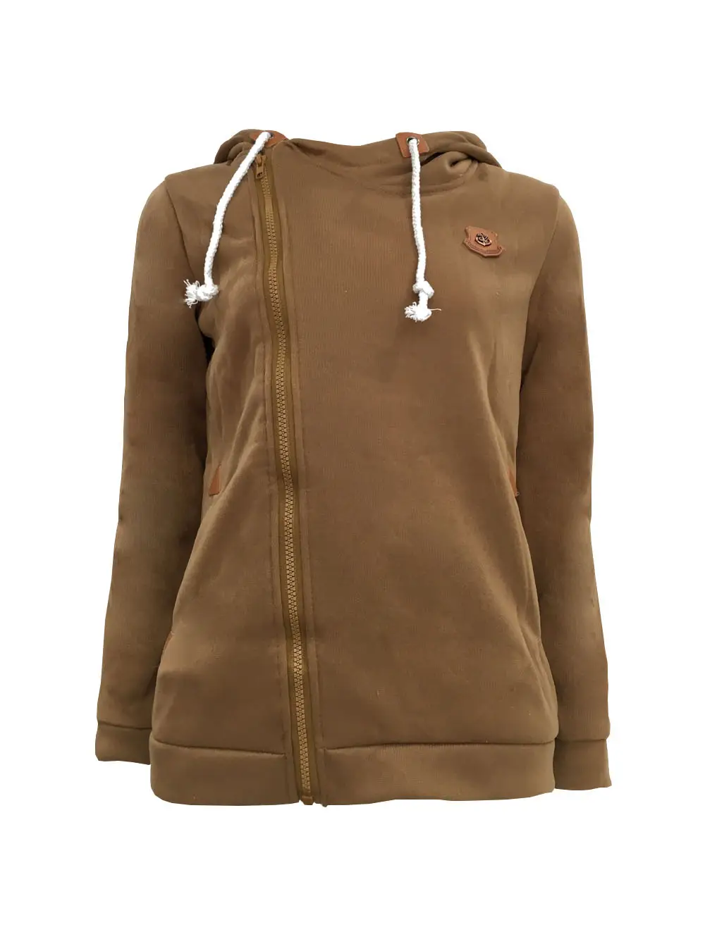 Grey Side Zipper Hooded Sweatshirt Jacket for Men — feature 10