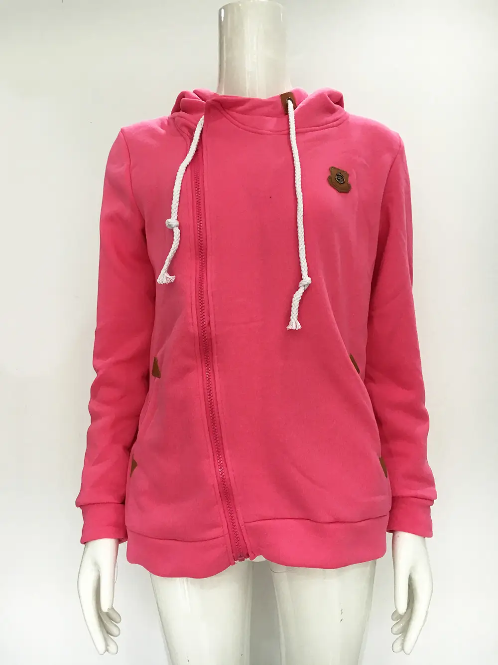 Grey Side Zipper Hooded Sweatshirt Jacket for Men — feature 14