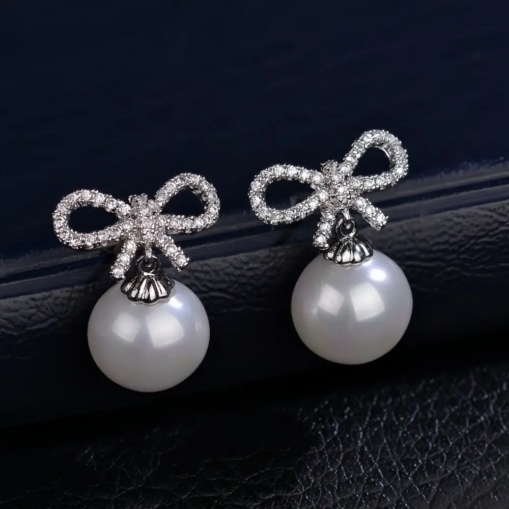 Water Drop Zircon Earrings S925 Sterling Silver - Image 7