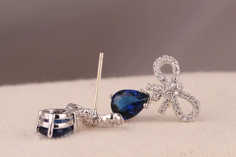 Water Drop Zircon Earrings S925 Sterling Silver — feature 13