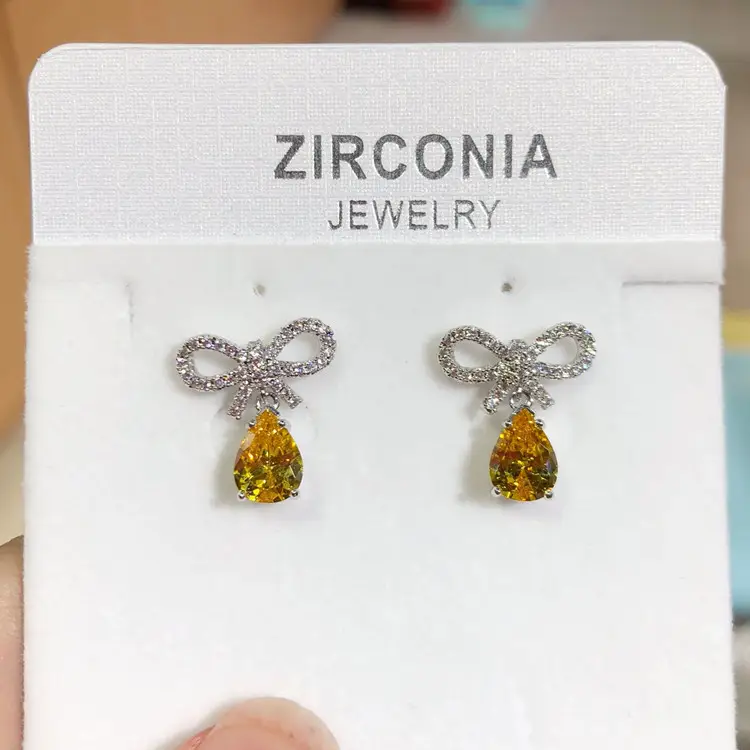 Water Drop Zircon Earrings S925 Sterling Silver — feature 16