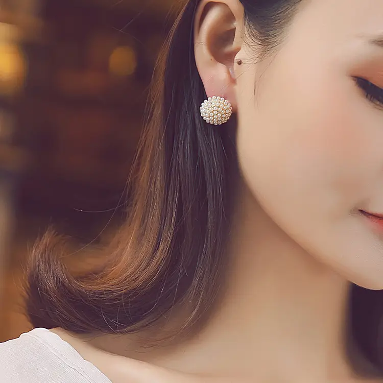 Pearl Ball Ball Earrings for Women Wholesale