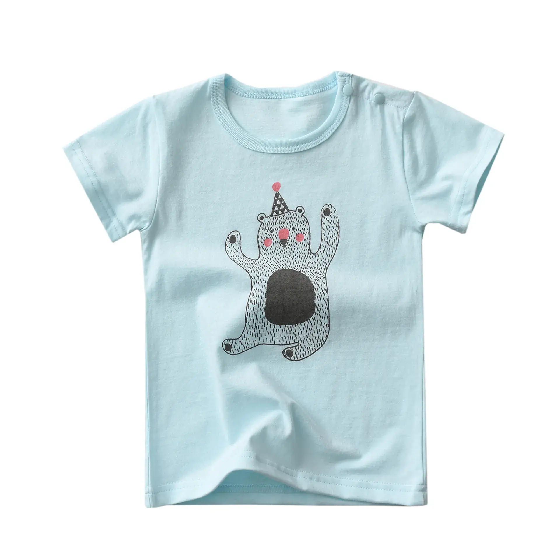 Cute Cartoon Baby T-Shirt Mint Green for Boys Girls - Image 10