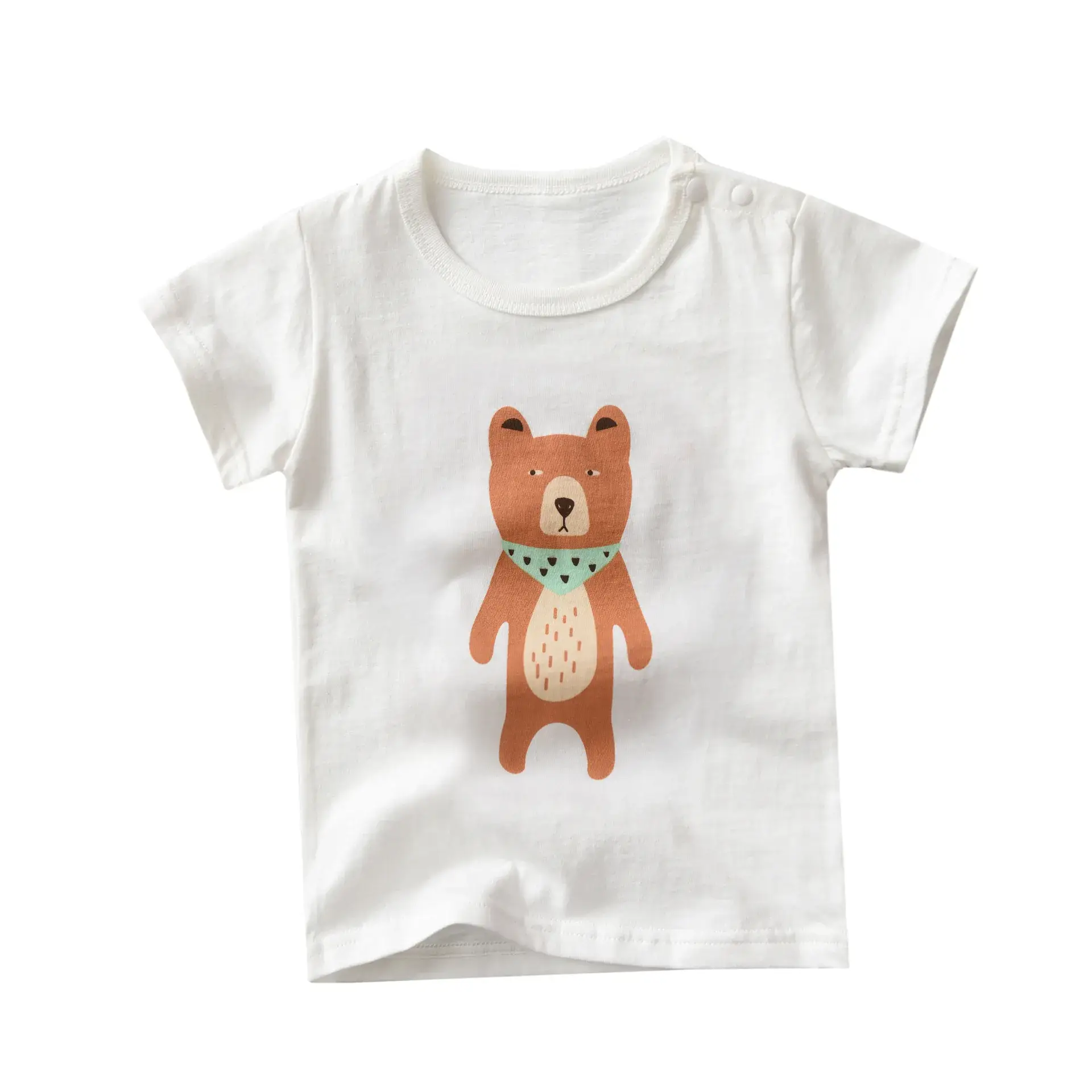 Cute Cartoon Baby T-Shirt Mint Green for Boys Girls - Image 2