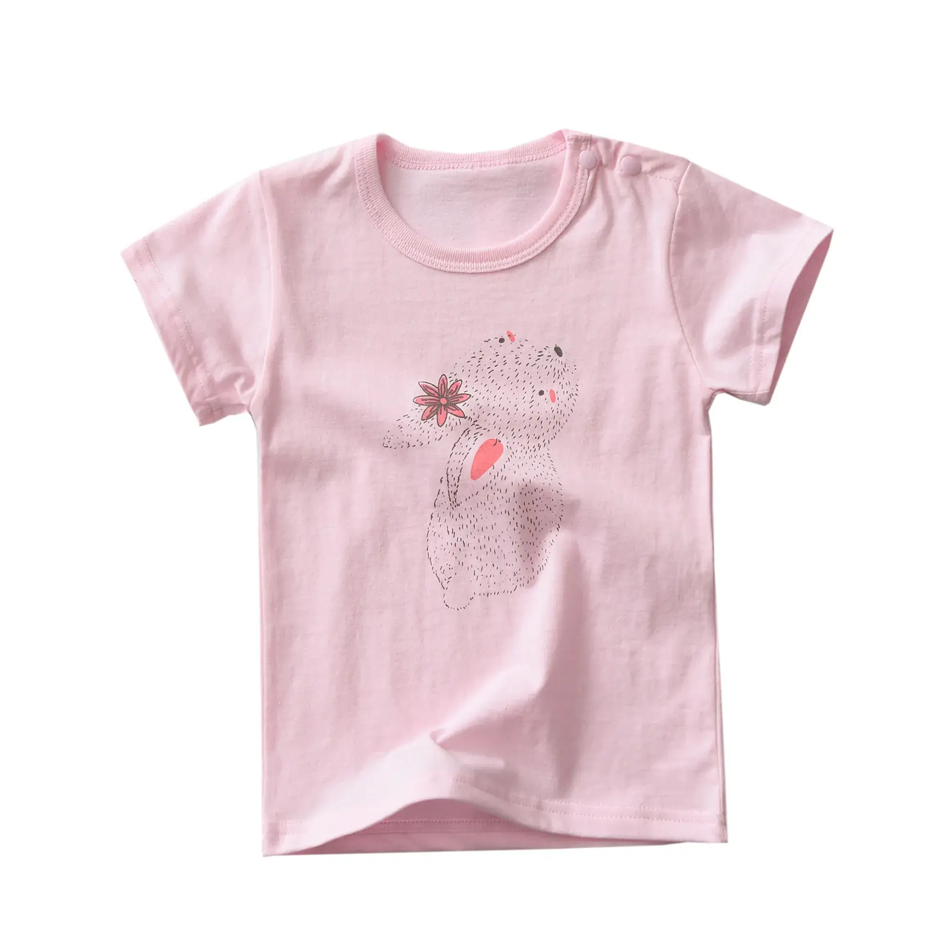 Cute Cartoon Baby T-Shirt Mint Green for Boys Girls - Image 3