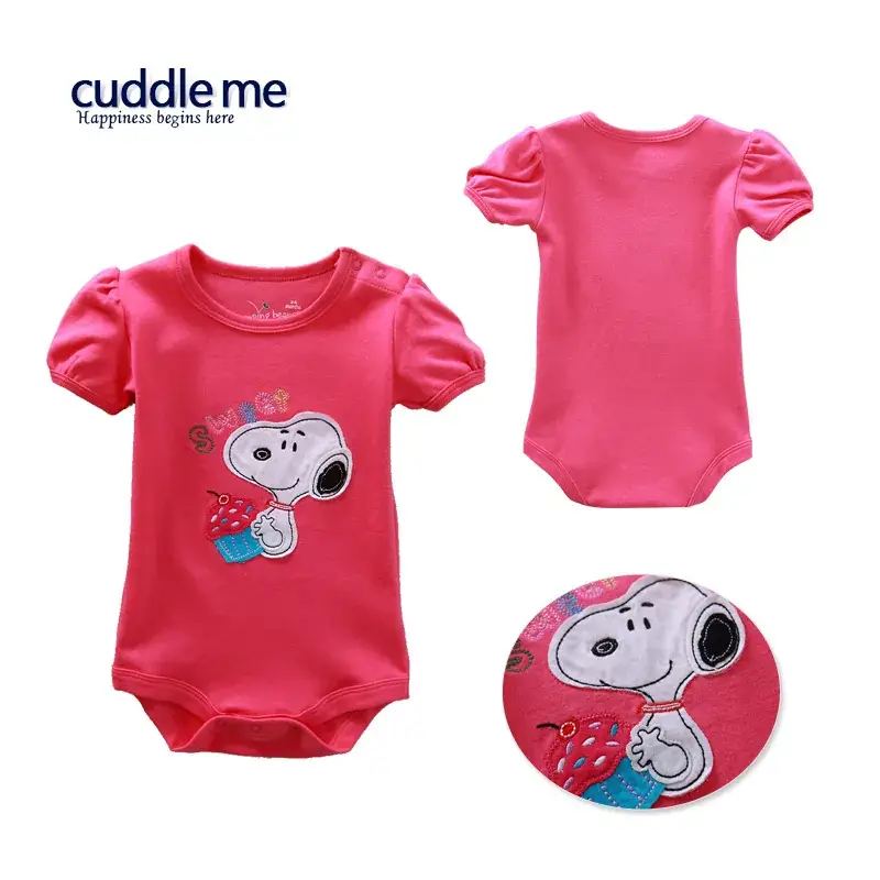 Baby Cotton Jumpsuit Pink Triangle Design