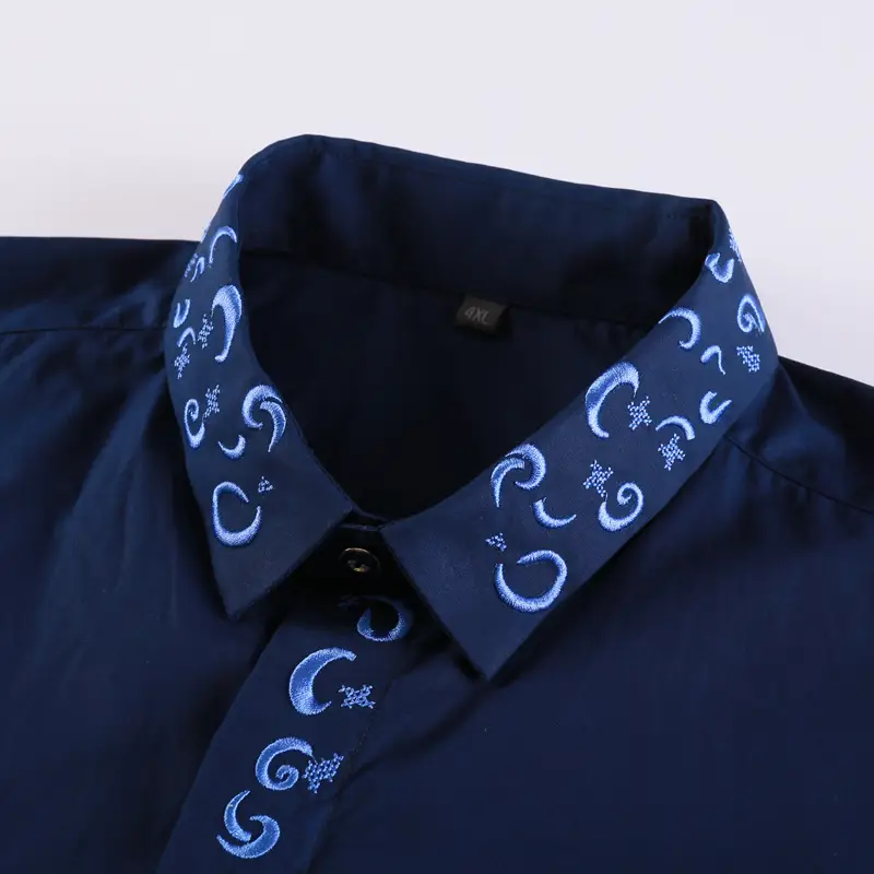 Bi Meng Men Shirt Cotton Extra Large Blue - Image 4