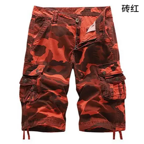 Men Camouflage 5-Pocket Cargo Pants Large