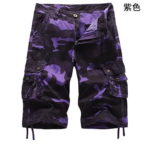 Men Camouflage 5-Pocket Cargo Pants Large