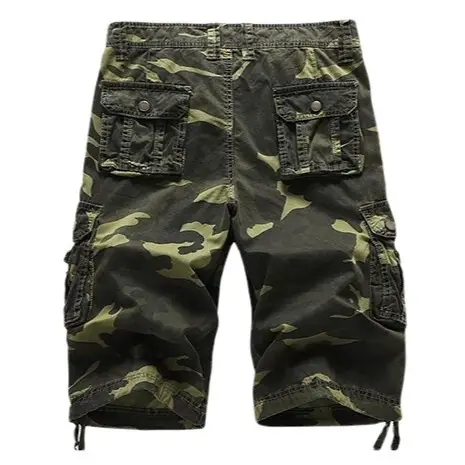 Men Camouflage 5-Pocket Cargo Pants Large