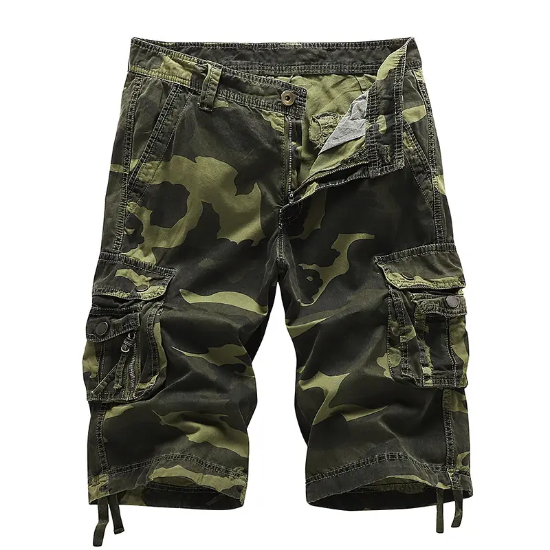 Men Camouflage 5-Pocket Cargo Pants Large