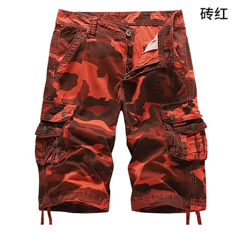 Men Camouflage 5-Pocket Cargo Pants Large