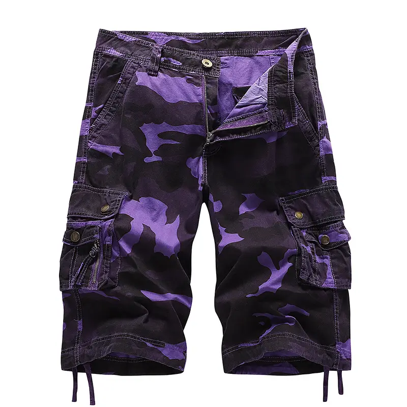 Men Camouflage 5-Pocket Cargo Pants Large