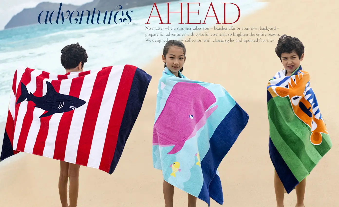 Pure Cotton Cartoon Beach Towel for Girls Large Size — feature 1
