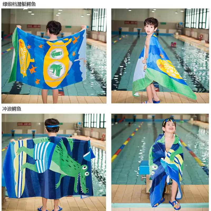Pure Cotton Cartoon Beach Towel for Girls Large Size — feature 10