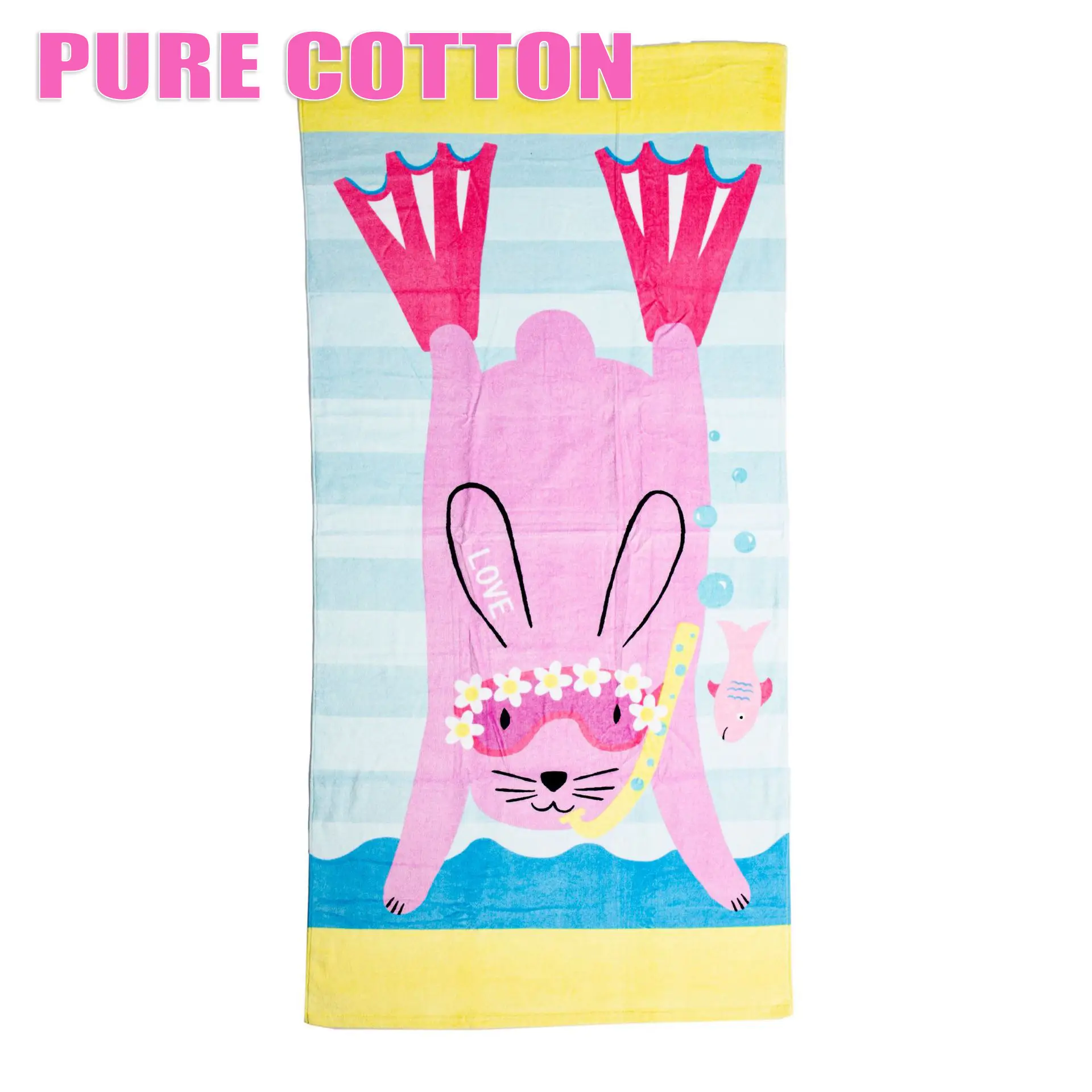 Pure Cotton Cartoon Beach Towel for Girls Large Size — feature 14