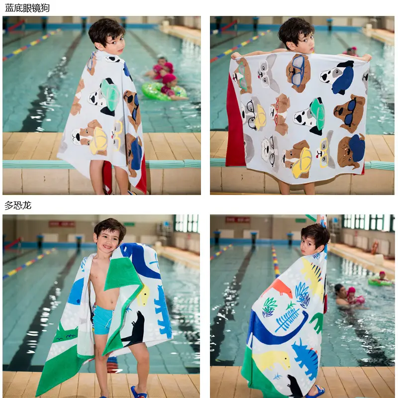 Pure Cotton Cartoon Beach Towel for Girls Large Size — feature 19