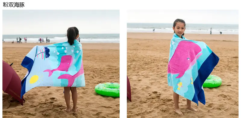 Pure Cotton Cartoon Beach Towel for Girls Large Size — feature 22