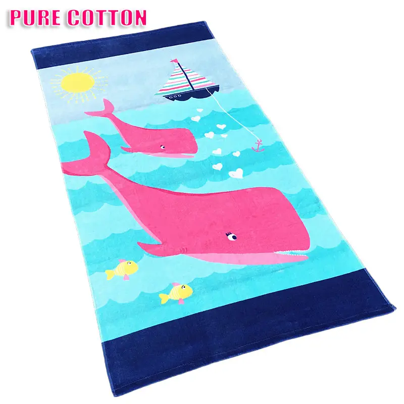 Pure Cotton Cartoon Beach Towel for Girls Large Size — feature 23
