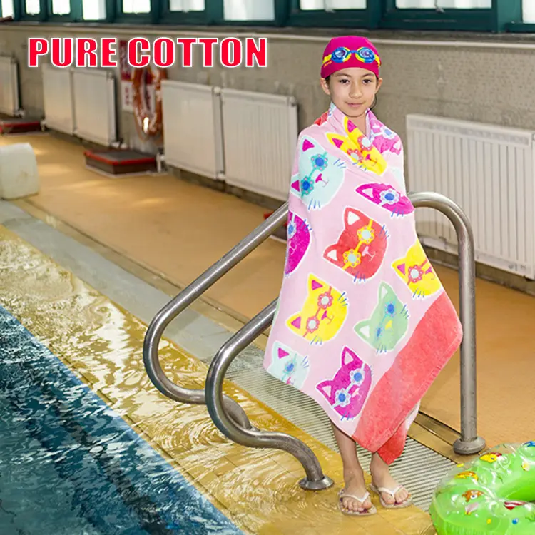 Pure Cotton Cartoon Beach Towel for Girls Large Size — feature 25