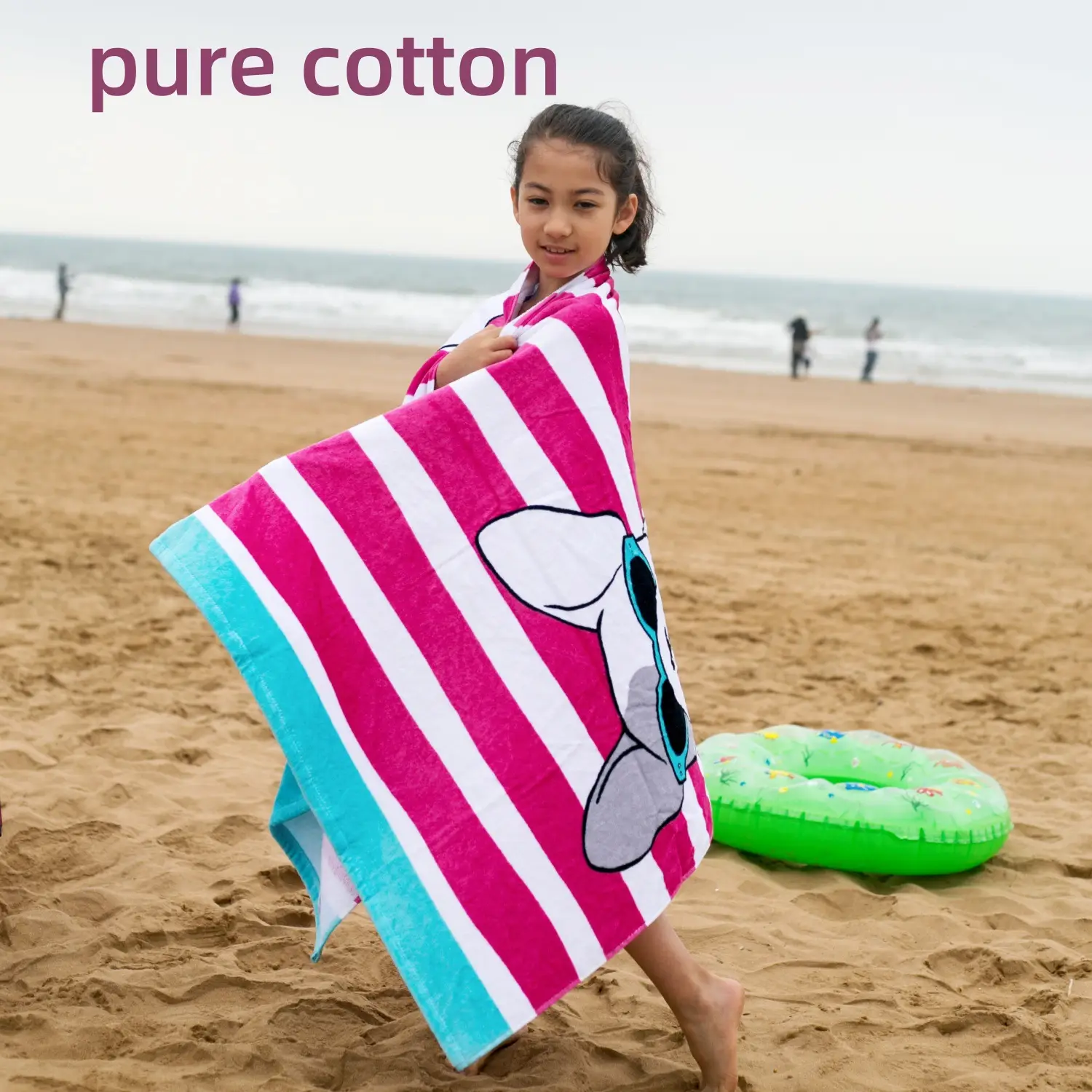 Pure Cotton Cartoon Beach Towel for Girls Large Size — feature 26