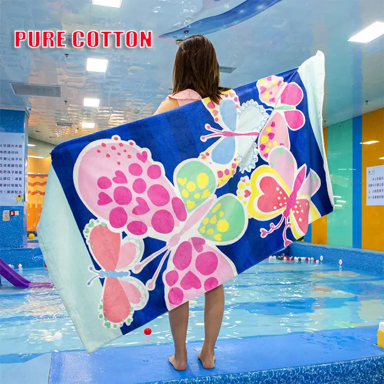 Pure Cotton Cartoon Beach Towel for Girls Large Size — feature 31