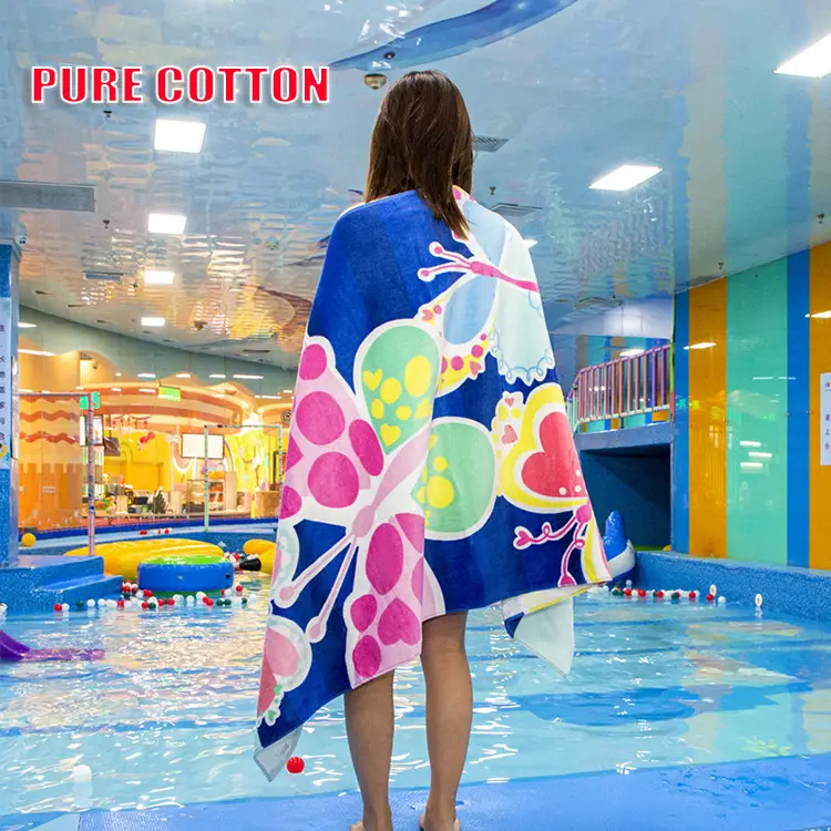 Pure Cotton Cartoon Beach Towel for Girls Large Size — feature 32