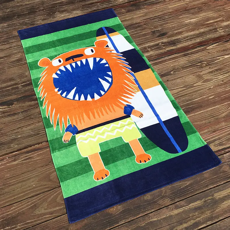 Pure Cotton Cartoon Beach Towel for Girls Large Size — feature 37