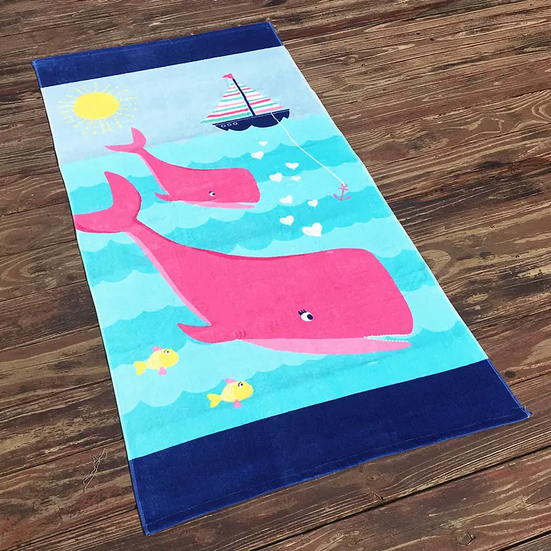 Pure Cotton Cartoon Beach Towel for Girls Large Size — feature 38