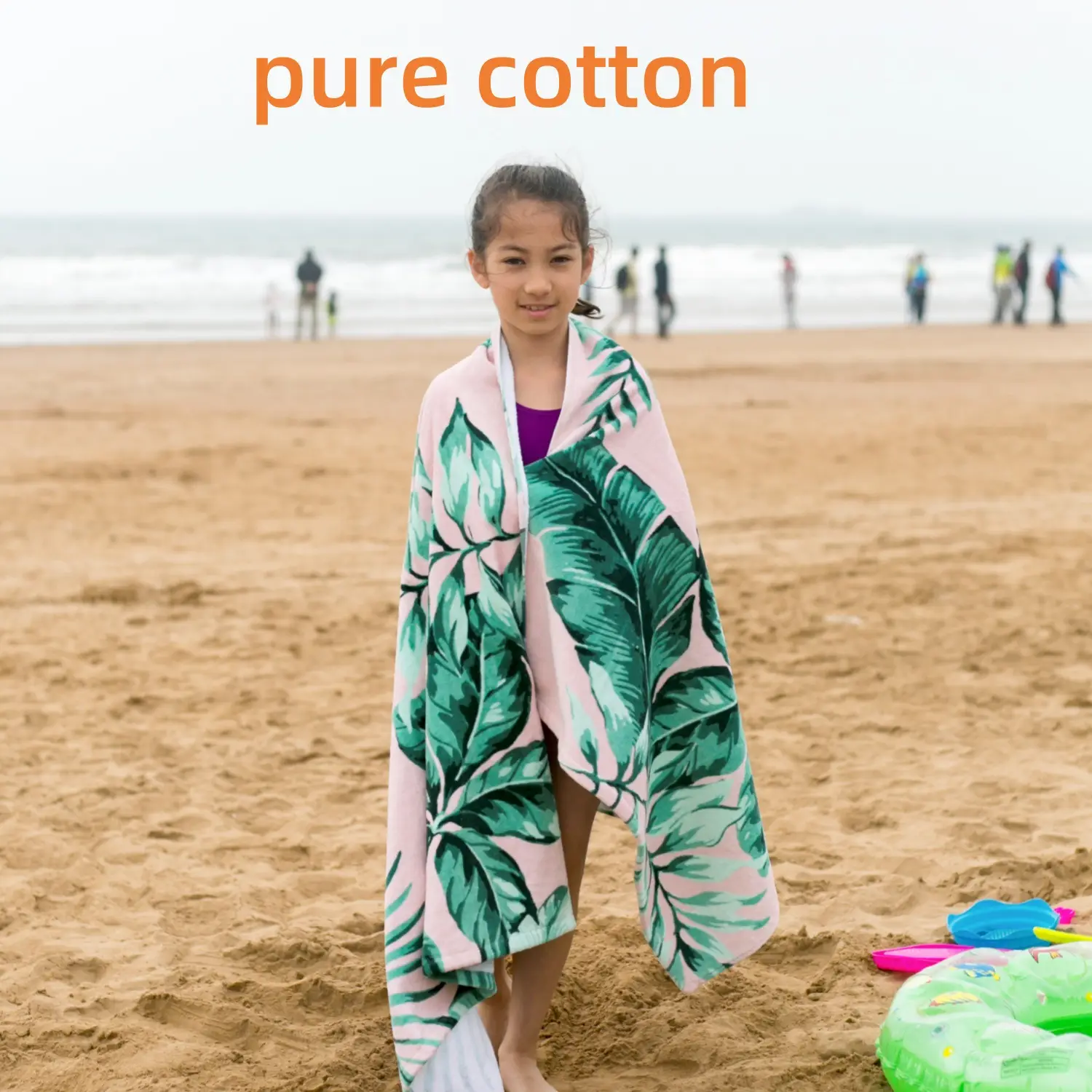 Pure Cotton Cartoon Beach Towel for Girls Large Size — feature 39