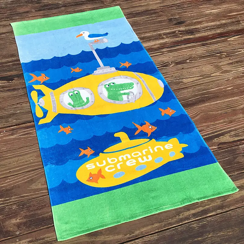 Pure Cotton Cartoon Beach Towel for Girls Large Size — feature 40