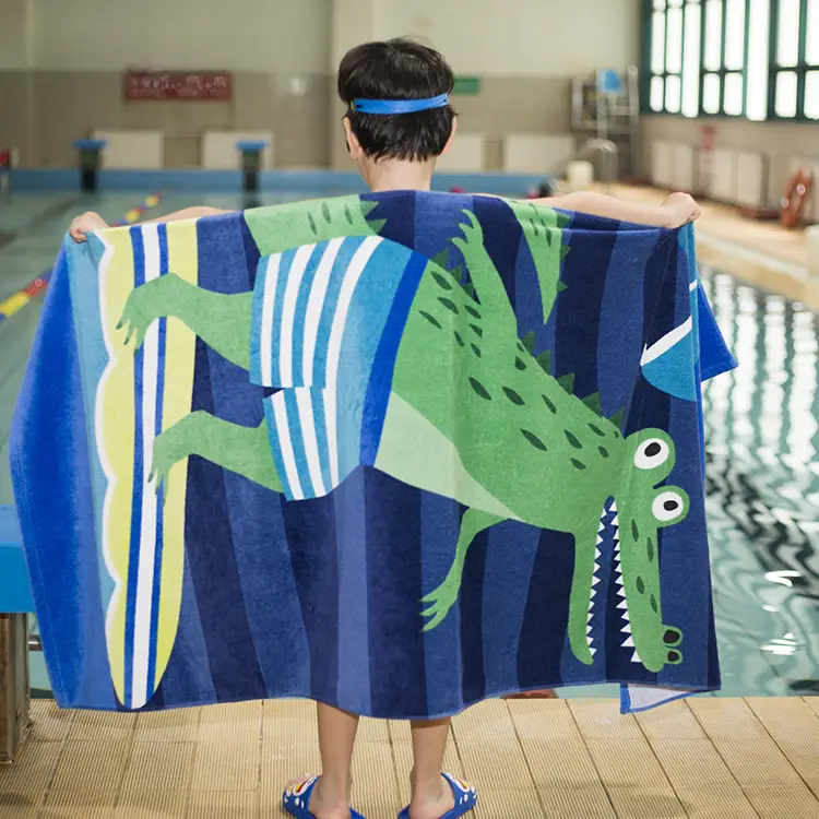 Pure Cotton Cartoon Beach Towel for Girls Large Size - Image 4