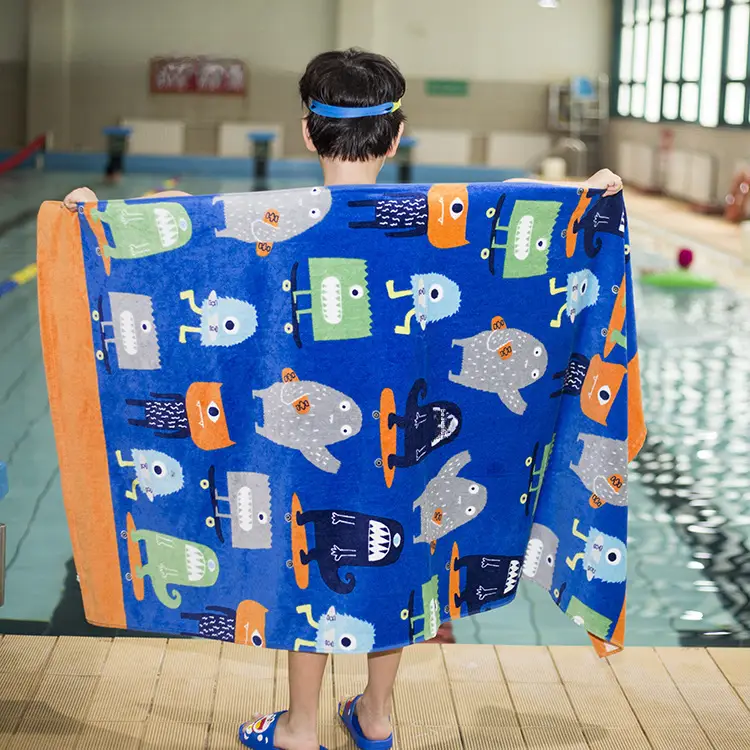 Pure Cotton Cartoon Beach Towel for Girls Large Size - Image 8