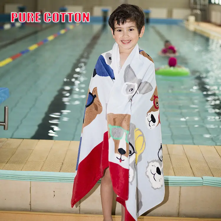 Pure Cotton Cartoon Beach Towel for Girls Large Size - Image 9