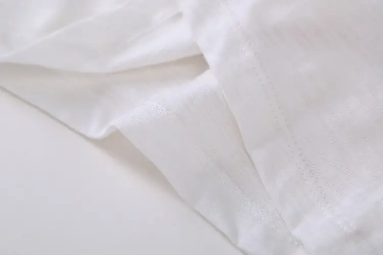 White Cotton T-Shirt for Boys Girls Round Neck — feature 10
