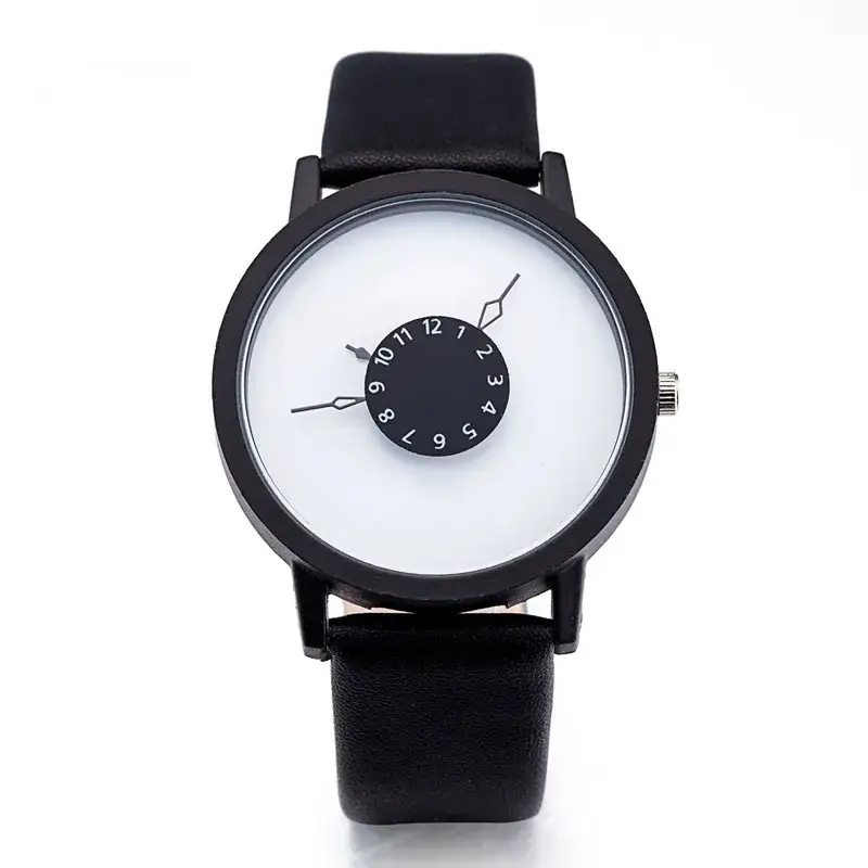 White Silicone Couple Watch with Inverted Pointer Design - Image 7