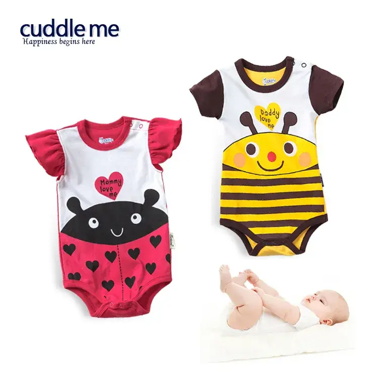 Cute Baby Shorts Set Cotton Yellow White Cartoon Duck