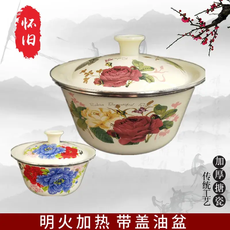 Nostalgic Enamel Soup Bowl with Lid - Image 11