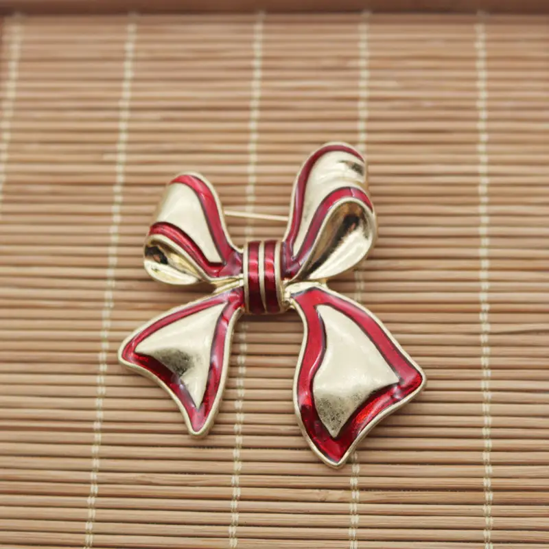 Gold 3D Bow Corsage with Pearl Embellishment