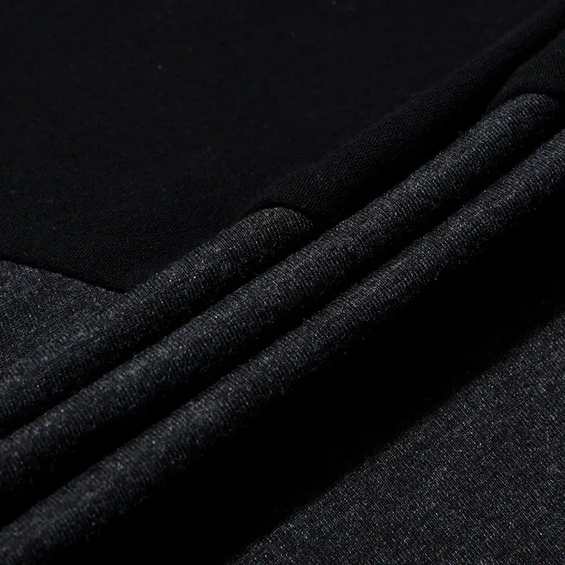 Korean Slim Fit Cotton T-Shirt Black 6015 - Image 5